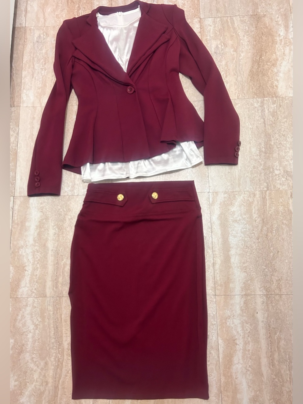3-piece business skirt suit set.